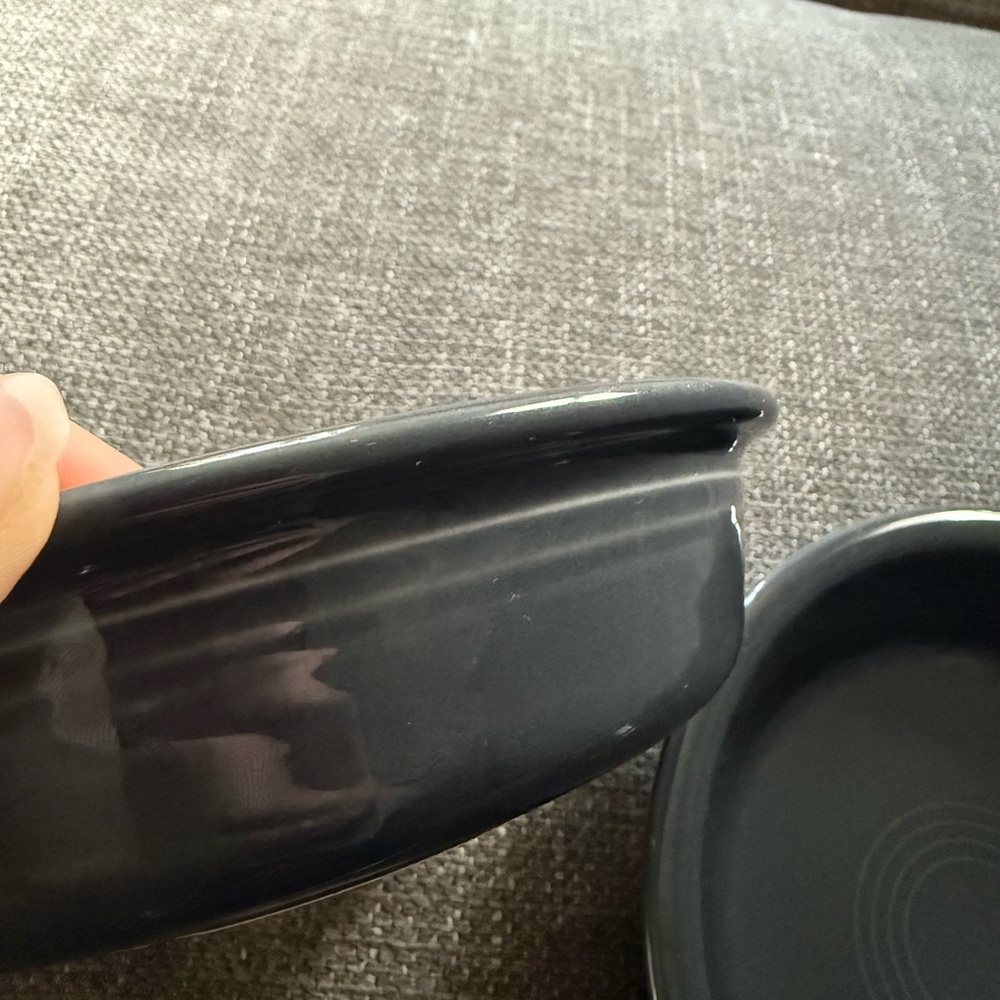 Retired slate grey fiesta ware cereal / pasta bowls - Picture 5 of 5